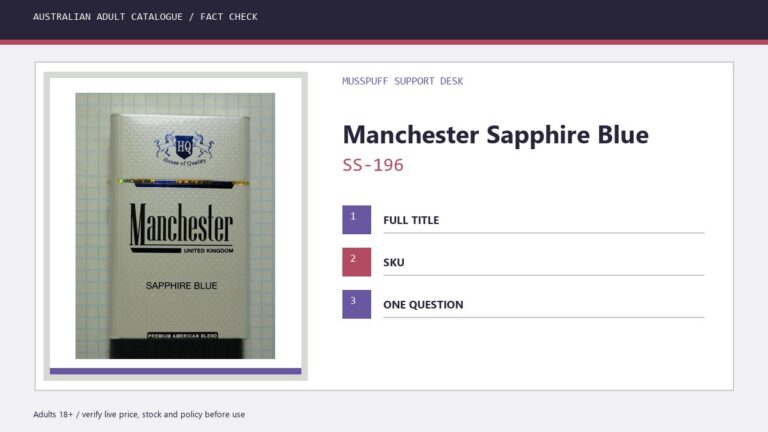 Manchester Sapphire Blue Cigarettes carton image used for the SS-196 support reference